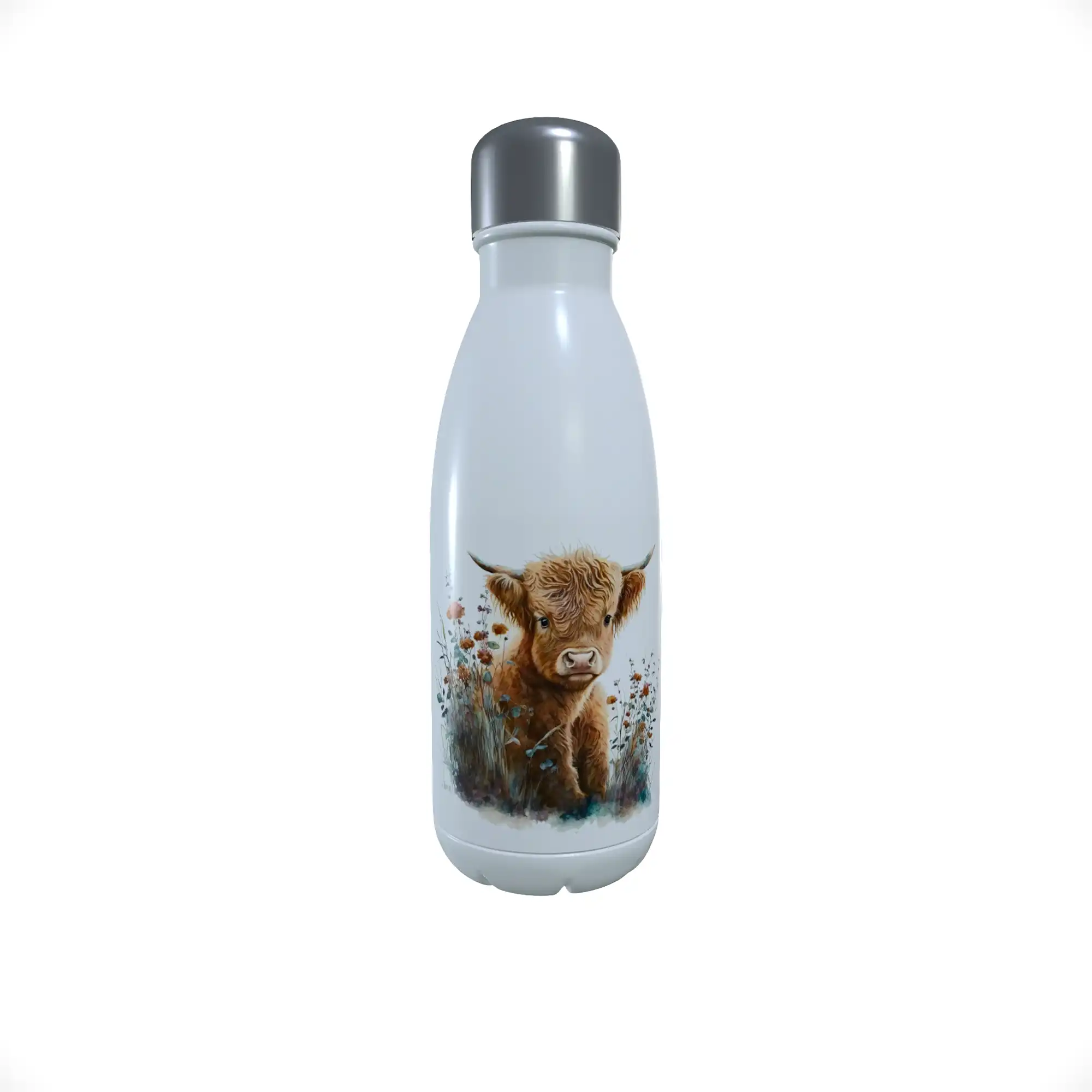 Highland Cow Drinks Bottle, Baby Highland Cow, Drinks Bottle